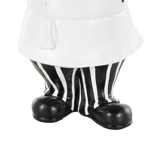 13.25" White with Welcome Sign Polystone Chef Decorative Figurine Sculpture
